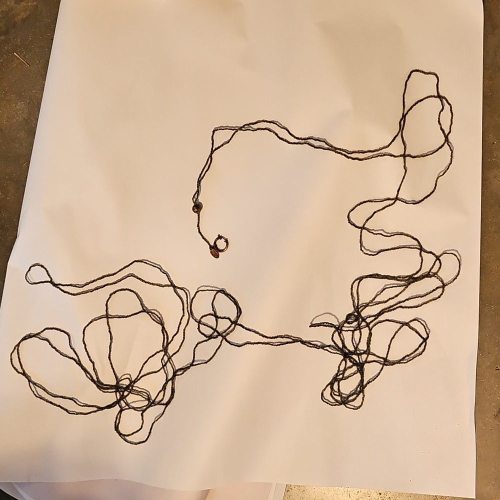 Maria Calderara Multi Brand Seed Bead Double Strand Olive Green Twisted Necklace